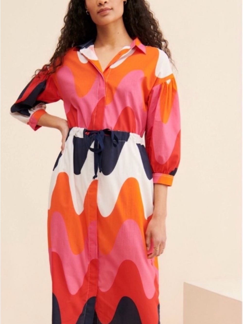 Vilagallo Lipa Midi Shirt Dress, US 4